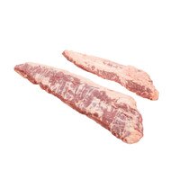 Two raw Ocean Beef skirt steaks.