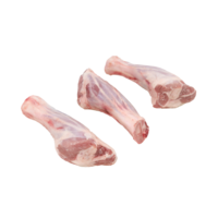 3 raw Welsh lamb foreshanks on a white background.